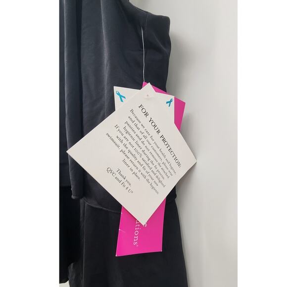 New NWT Fit 4 U UR Hips One Piece QVC Swim Romper Dress Size 10 Black - Picture 11 of 11